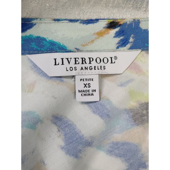 Liverpool LA women's blouse abstract print NWT Size petite XS office church - Picture 7 of 10